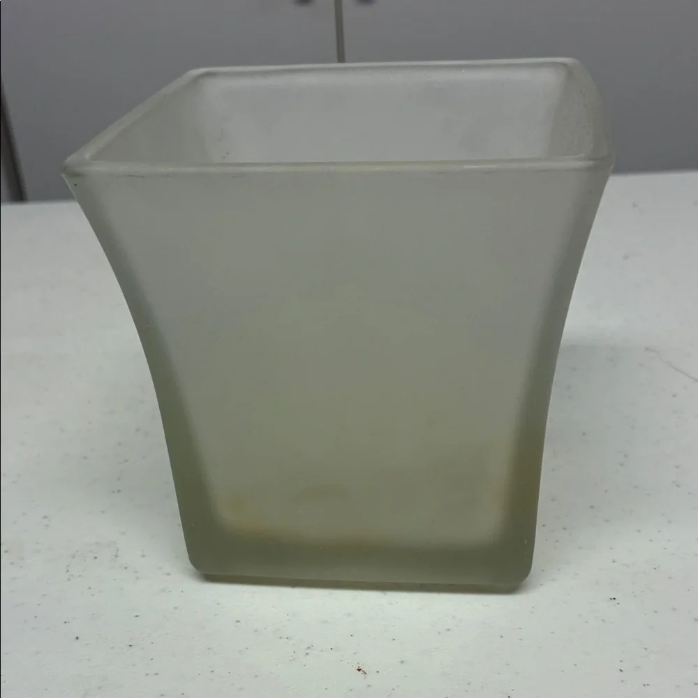 Frosted Glass Square Vase